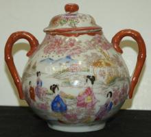 XIX. századi 6 személyes kézzel festett kínai porcelán teás készlet / Chinese chinaware tea-set