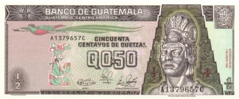 Guatemala 1989. 1/2Q (2x) T:I Guatemala 1989. 1/2 Quetzal (2x) T:Unc