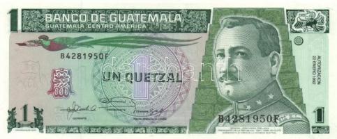 Guatemala 1992. 1Q + 2006. 1Q (3x) T:I Guatemala 1992. 1 Quetzal + 2006. 1 Quetzal (3x) C:Unc