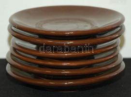 Érdekes mintájú, 6 darabos, kerámia teáskészlet / 
Ceramic tea-set