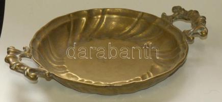 Patinás, nehéz réz dísztál / 
Vintage copper-plate with patina d: 20 cm