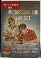 cca 1950 Amerikai gyermek kémikus szett eredeti dobozban, eredeti anyagokkal és komplett mikrsozkóppal /  Vintage american childres chemistry set