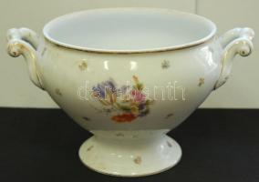 XIX. sz, 2 db jelzett porcelán levesestál / 
2 chinaware soup-bowl