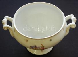 XIX. sz, 2 db jelzett porcelán levesestál / 
2 chinaware soup-bowl