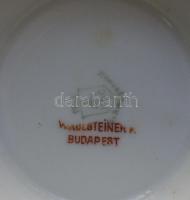 XIX. sz, 2 db jelzett porcelán levesestál / 
2 chinaware soup-bowl