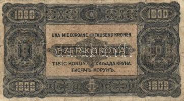 1923. 1000K "8 FILLÉR NYOLC FILLÉR" felülbélyegzéssel T:III-