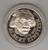 Modern emlékérem "Albert Einstein" ezüst 46,3g, díszdobozban T:PP