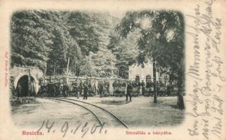 Resica mine, railway