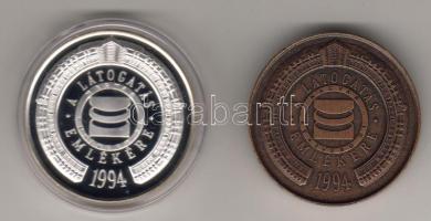 1994. Pénzverő "látogatási érme" 2 klf db fém, díszdobozban T:BU+PP