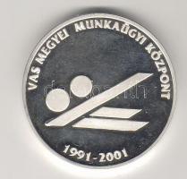 2001. "Vas megyei Munkaügyi Központ" fém, díszdobozban T:PP