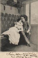 Lovers in the train cabin (Rb)