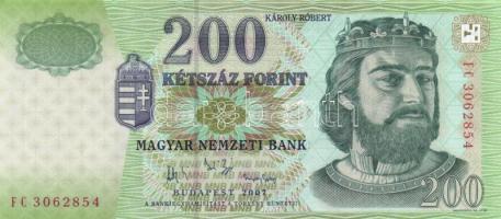 2007. 200Ft "FC" (2x) egymás utáni sorszámmal T:I