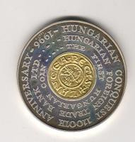 1996. "MKB- Honfoglalás..." ezüst, részben aranyozva kísérő füzettel, díszdobozban T:PP