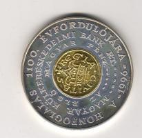 1996. "MKB- Honfoglalás..." ezüst, részben aranyozva kísérő füzettel, díszdobozban T:PP