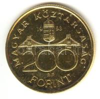 1993. 200Ft Ag "MNB" aranyozott T:2