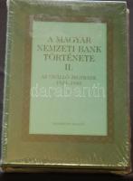 Soós László, Kövér György,Pogány Ágnes, Péteri György: A Magyar Nemzeti Bank Története I-II. köt. Az Osztrák Nemzeti Banktól a Magyar Nemzeti Bankig 1816-1924/Az Önálló Jegybank 1924-1948 . Presscon Kiadó Budapest 1999. bontatlan állapotban 996p.