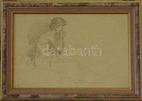 5 db rajz vázlat igényes  üvegezett keretben  Istokovits jelzéssel