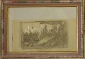 5 db rajz vázlat igényes  üvegezett keretben  Istokovits jelzéssel