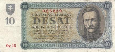 Csehszlovákia/Szlovákia/Cseh-Morva Protektorátus 1919-1988. 12db különféle bankjegy T:III,III-
Czech...