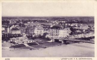 Győr, csónakház, híd