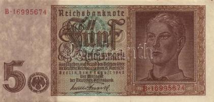 Német 3. Birodalom 1942. 5M T:XF German Third Reich 1942. 5 Marks C:XF