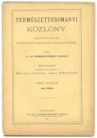 1894. 5 db Természettudományi közlöny. Havi folyóirat