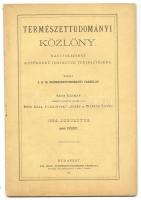 1894. 5 db Természettudományi közlöny. Havi folyóirat