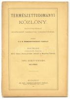 1894. 5 db Természettudományi közlöny. Havi folyóirat