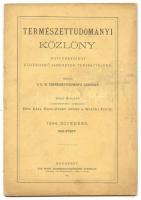 1894. 5 db Természettudományi közlöny. Havi folyóirat