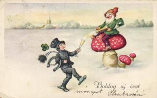 New Year, chimney sweeper, mushroom, dwarf (EK)