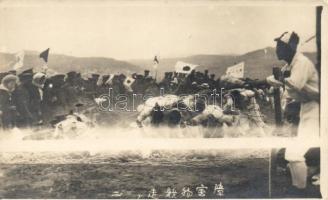 Military ceremony in Japan, hurdle-race