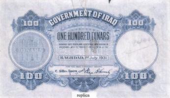 Irak/Brunei/Perzsia/USA 4db bankjegy laminált replikája 
Iraq/Brunei/Persia/USA four laminated bankn...