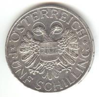 Ausztria 1934. 5Sch Ag "Madonna" T:2