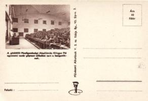 Gödöllő, Mezőgazdasági Akadémia, Klinger Pál előadása