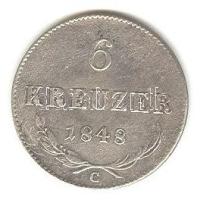 Ausztria 1848C 6Kr Ag T:3 Austria 1848C 6 Kreuzer Ag C:F