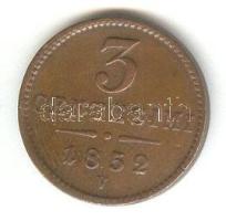 Olasz Államok/Lombardia-Velence 1852V 3c T:3
Italian States/Lombardy-Venetia 1852V 3 Centesimi C:F