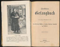 Régi gót betűs német Biblia , Mezőberény 1905. Aranyozott, dombornyomatos bőr kötésben