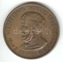 1988. "M.M. Múzeum Baráti Kör Szécsény/Wesselényi Miklós Az Árvízi Hajós /A Pesti Nagy Árvíz 150 éves évfordulójára" Br emlékérem (42mm) szign.:B.Gy. T:1-