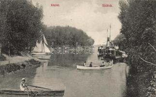 Siófok kikötő, csónakok, vitorláshajó, gőzhajó