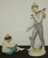 2db klf méretű Hollóházi porcelán figura /
2 pcs Hollóházi chinaware figure