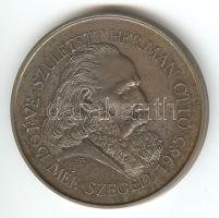 1985. "MÉE-Szeged/150 éve született Herman Ottó/Szeged Képviselője" Br emlékérem (42mm) szign.: L.A. T:1
