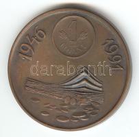 1991. "1946-1991. Magyarország-Székesfehérvár" Br emlékérem (42mm) szignózott T:1-