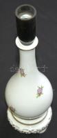 Apró virágokkal díszített kézzel festett aranyozott jelzett Herendi porcelán lámpatest / Handpainted...