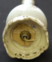 Apró virágokkal díszített kézzel festett aranyozott jelzett Herendi porcelán lámpatest / Handpainted...