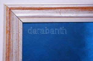 Óvári László(1926-88): Téli tájkép. olaj, farost, jelzett. 55x75 cm