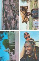 34 db használatlan, színes, modern afrikai képeslap