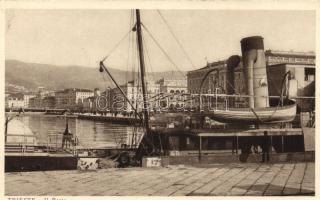 Trieste, Porto / port, steamship (pinhole)