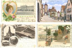 Német Birodalom 115 db régi képeslap jobbakkal, lithokkal