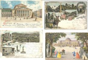 Német Birodalom 115 db régi képeslap jobbakkal, lithokkal