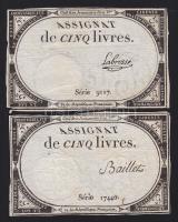 Franciaország/Köztársaság 1793. 5L "Assignat" T:II-,III France/Republic 1793. 5 Livres "Assignat" T:VF,F